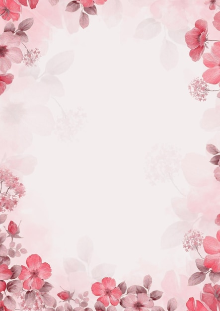 Einladung mit Blumenrahmen