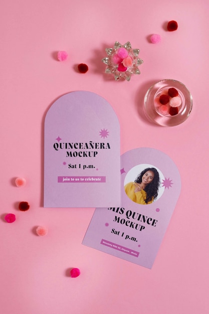 Einladungsmodell für quinceanera-feier