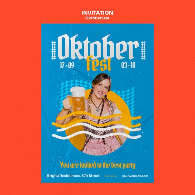 Einladungsvorlage für das Oktoberfest