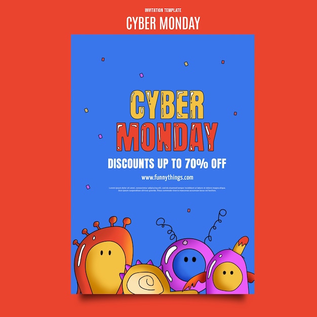 PSD einladungsvorlage für den cyber monday