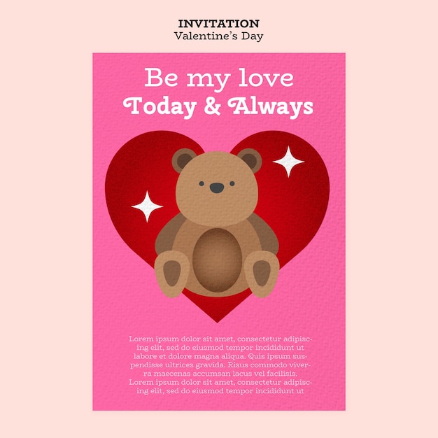 Einladungsvorlage zum Valentinstag