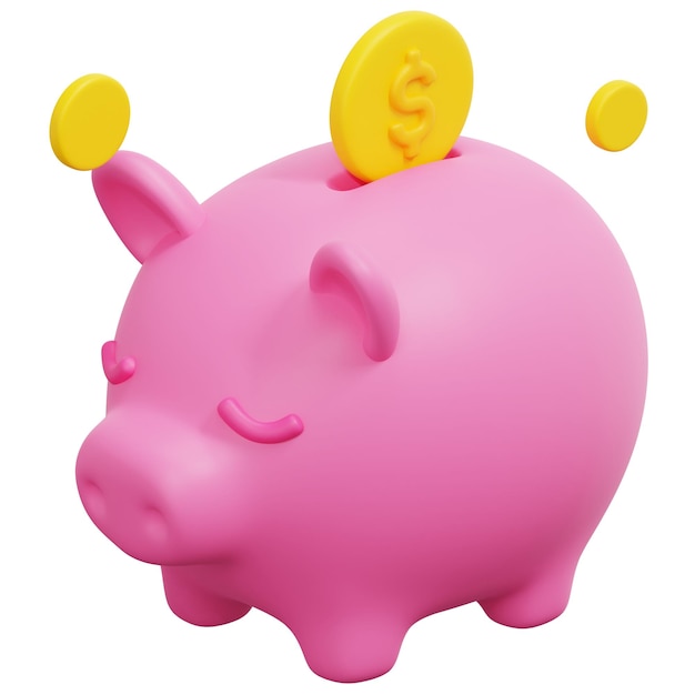 Einsparungen 3D-Render-Icon-Illustration