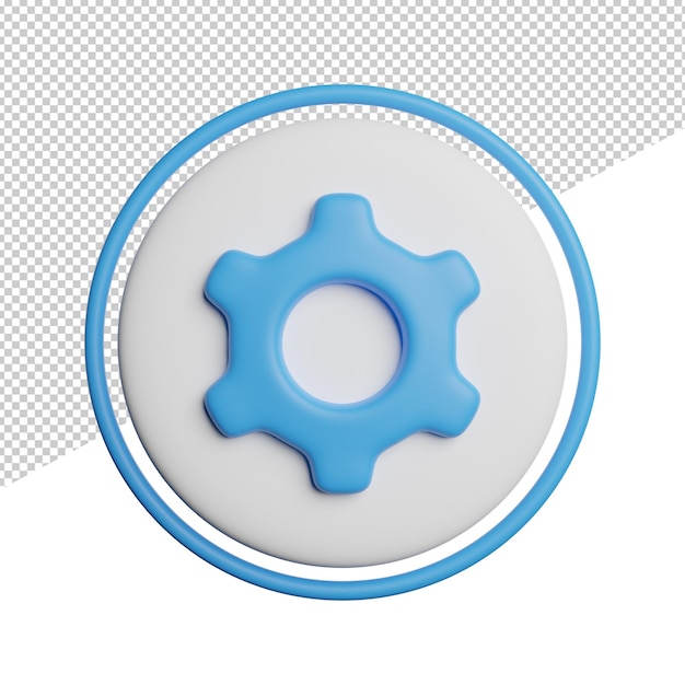 PSD einstellen symbol zeichen vorderansicht 3d-rendering-symbol-darstellung auf transparentem hintergrund