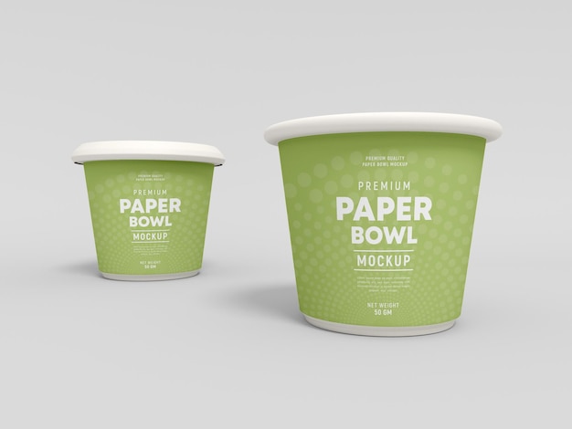 Einweg-Papierschale Mockup