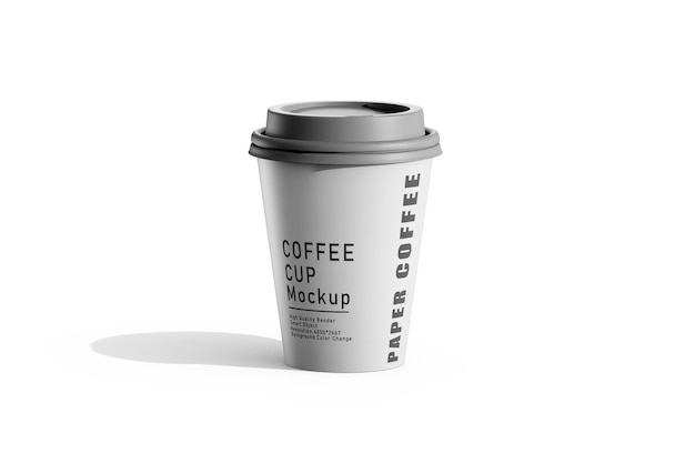 Einwegkaffeebecher aus Papier mit Deckelmodell