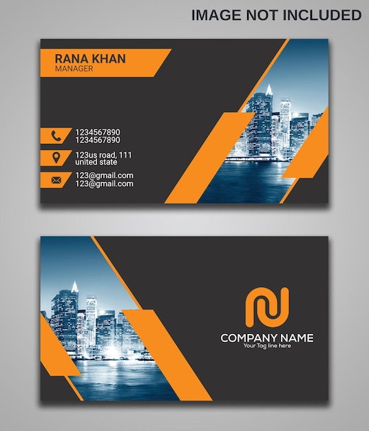 Einzigartige Corporate-Visitenkarten-Design-Vorlage für Psd