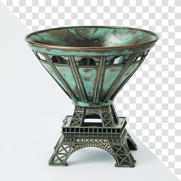PSD einzigartige kegelförmige schüssel mit einer von dem eiffelturm inspirierten basis