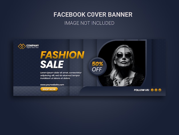 Einzigartige modeverkaufsförderung facebook cover design