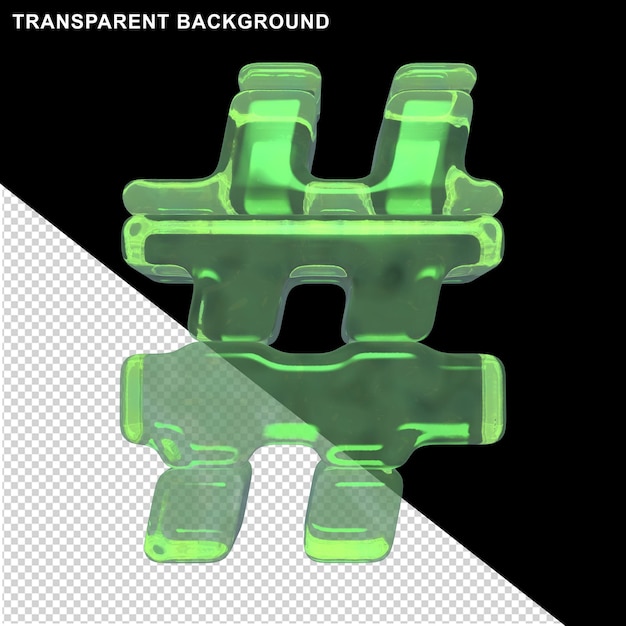 Eis-Mojito-Symbole. 3D-Symbol