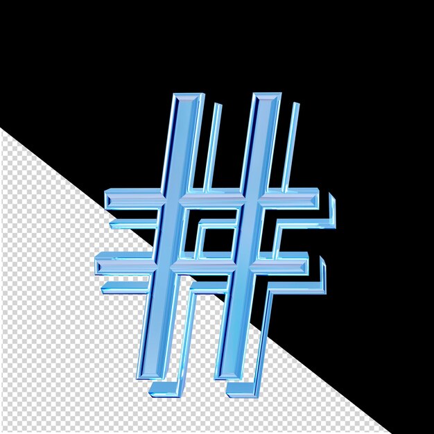 PSD eisblaues symbol