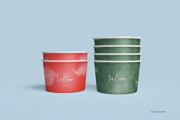 Eiscreme Pappbecher Modell