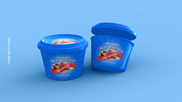 Eiscremedose oder Becherverpackungsmodell