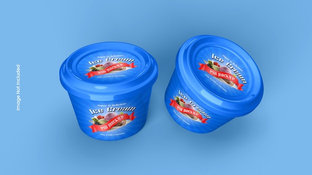 Eiscremedose oder Becherverpackungsmodell