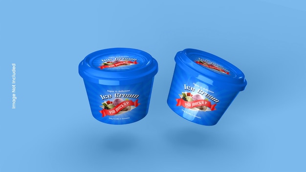 Eiscremedose oder Becherverpackungsmodell