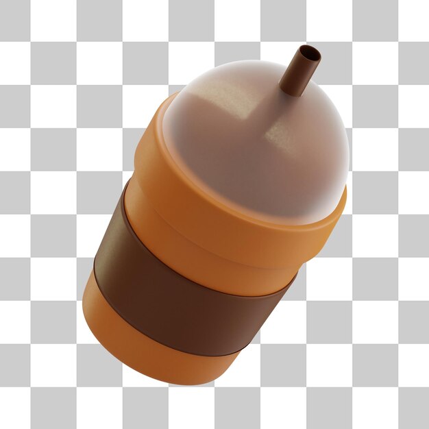 PSD eiskaffee 3d-illustrationen