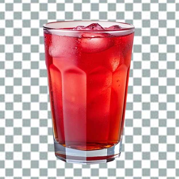 PSD eiskaltes rotes soda-glas