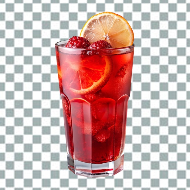 PSD eiskaltes rotes soda-glas