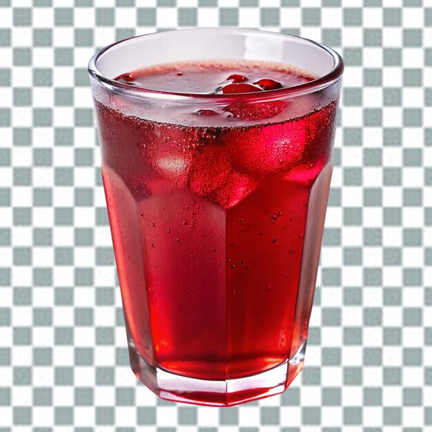 PSD eiskaltes rotes soda-glas