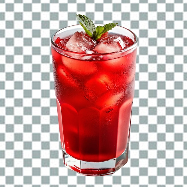 PSD eiskaltes rotes soda-glas