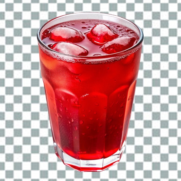 PSD eiskaltes rotes soda-glas