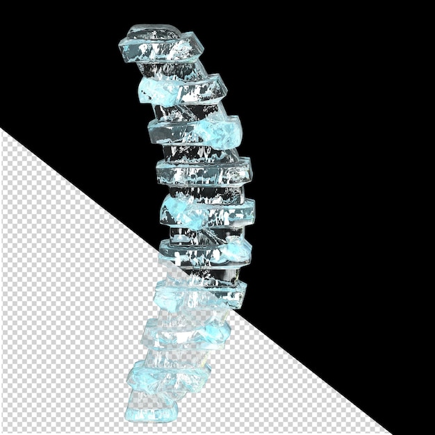 PSD eissymbol mit horizontalen blöcken