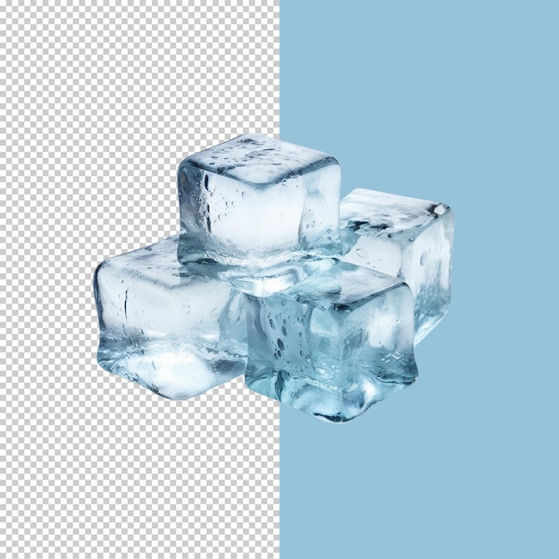 Eiswürfel auf durchsichtigem Hintergrund PNG-Bild.