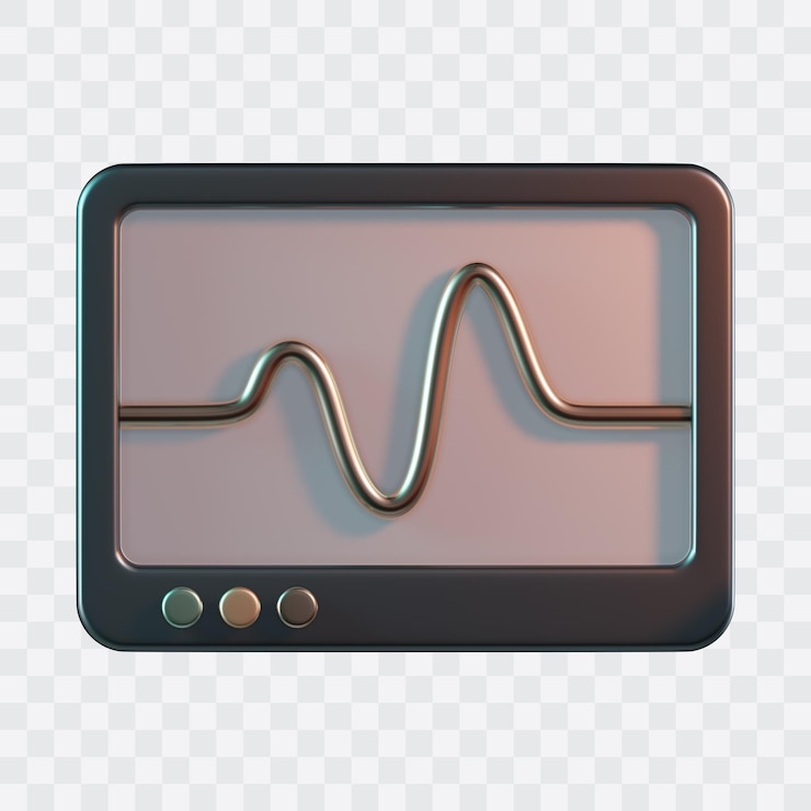 PSD ekg-monitor 3d-symbol