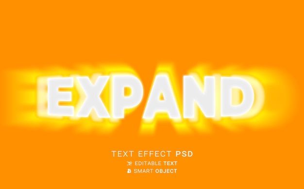 PSD Élargir l'effet de texte