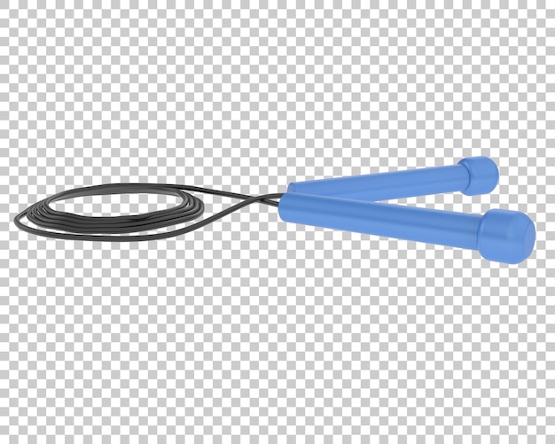 Elastic rope on transparent background 3d rendering illustration