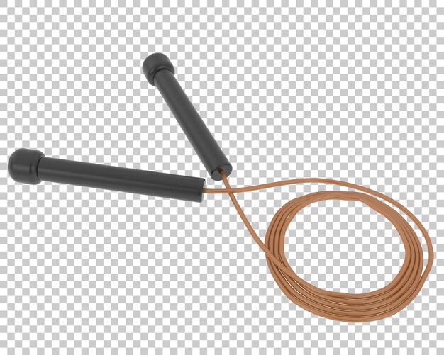 Elastic rope on transparent background 3d rendering illustration
