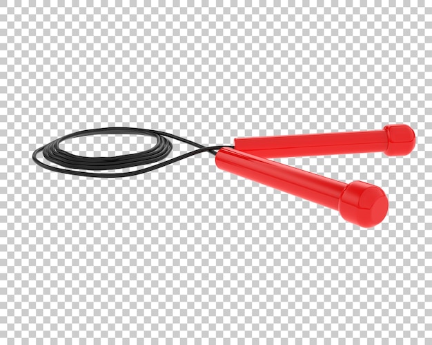 Elastic rope on transparent background 3d rendering illustration