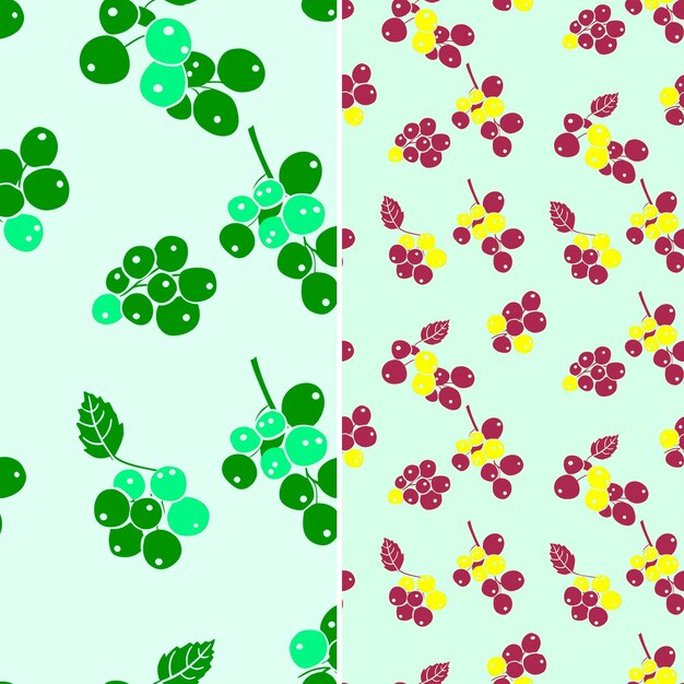 PSD elderberry com aglomerados de bagas redondas e design minimalista desenho vetorial de padrão de frutas tropicais