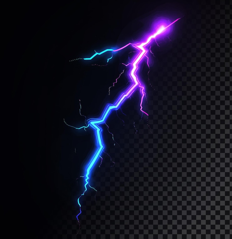 PSD electric lightning bolt