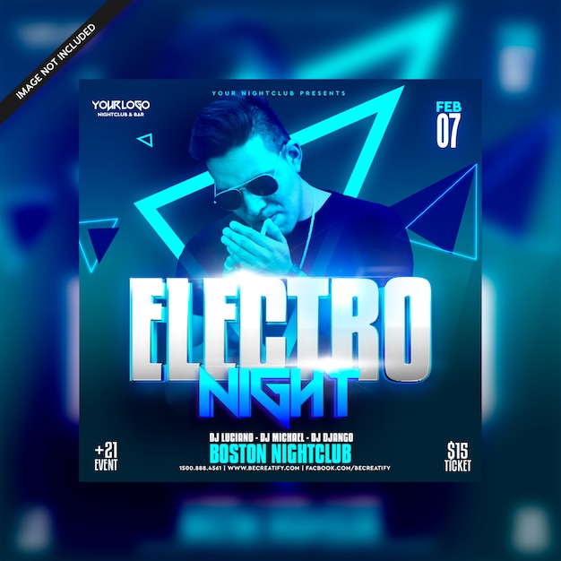 Electro Dj Night Party Flyer