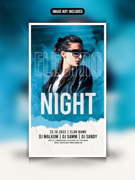 Electro Night Instagram Post-Vorlage