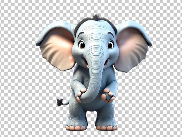 PSD un elefante al estilo de los dibujos animados