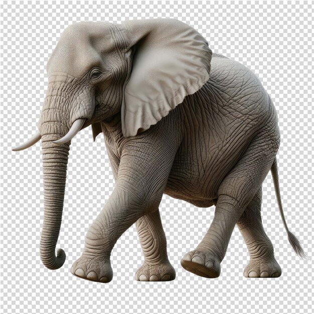 PSD un elefante con un colmillo en la cabeza