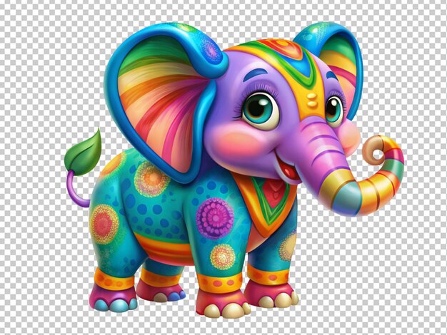 PSD el elefante de colores