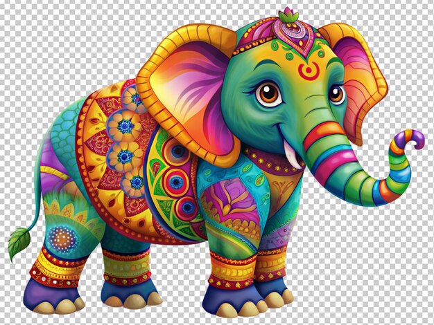 PSD elefante colorido