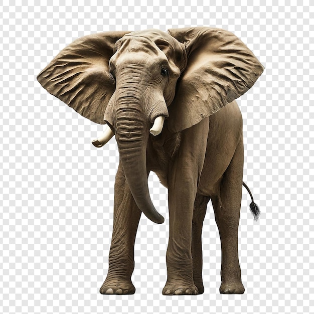 PSD elefante png aislado en un fondo transparente