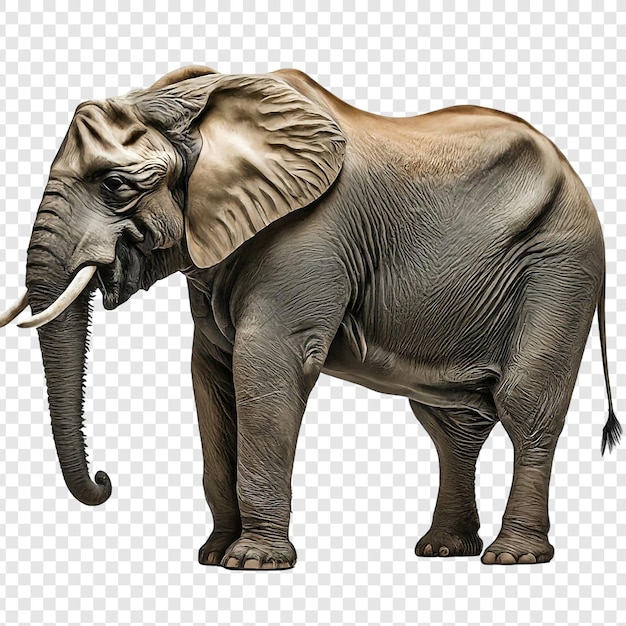 PSD elefante png aislado en un fondo transparente