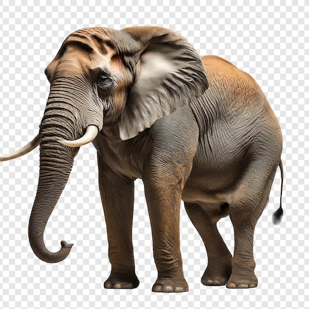 PSD elefante png aislado en un fondo transparente