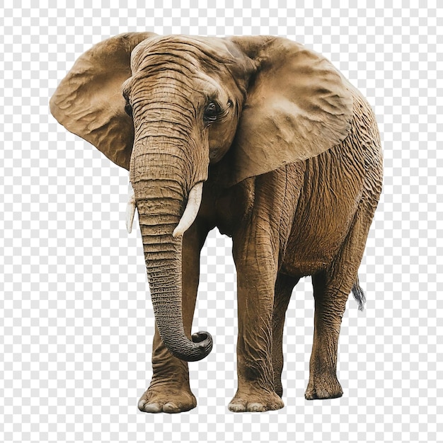 PSD elefante png aislado en un fondo transparente