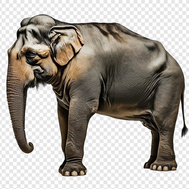 PSD elefante png aislado en un fondo transparente