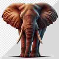 PSD elefante png aislado sobre un fondo transparente loxodonta africana de marfil