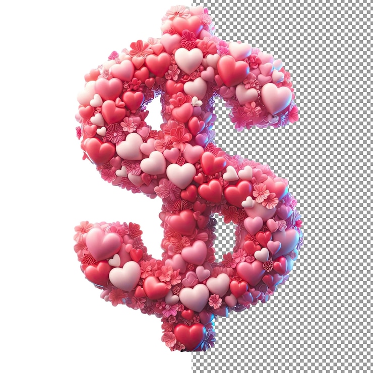 PSD élégance monétaire 3d symbole de dollar isolé dans la transparence