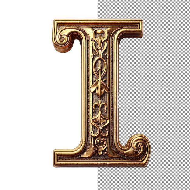 PSD Élégance de la typographie lettres 3d isolées sur fond png.