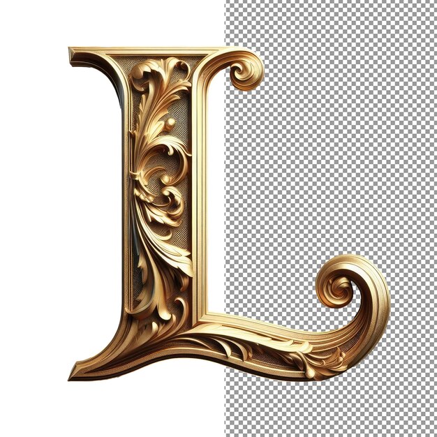 PSD Élégance de la typographie lettres 3d isolées sur fond png.