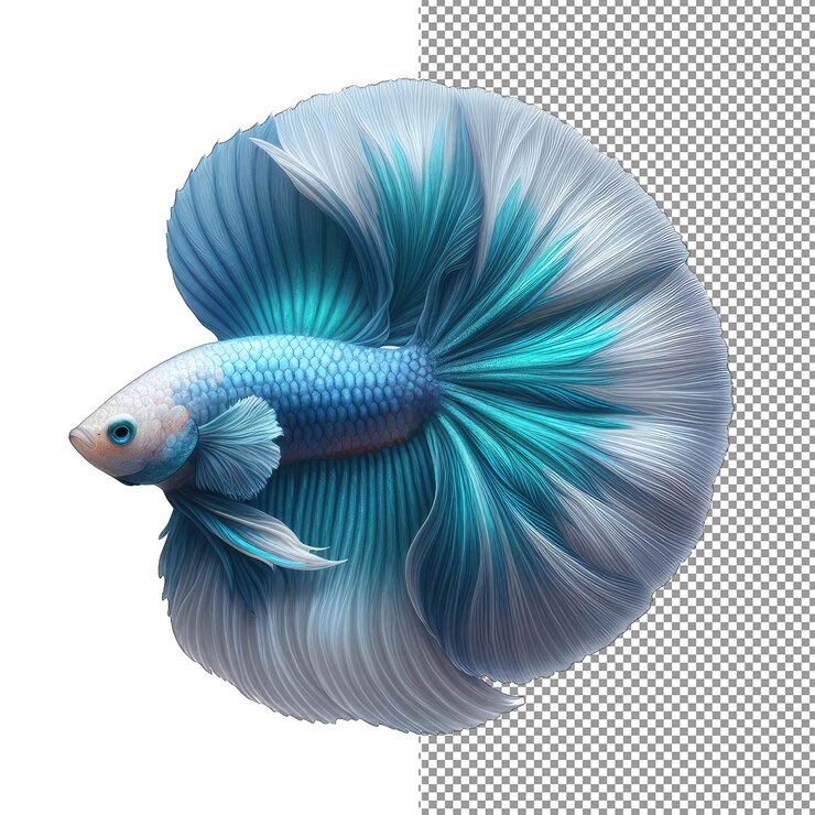 PSD elegancia acuática peces aislados en el fondo de papúa nueva guinea