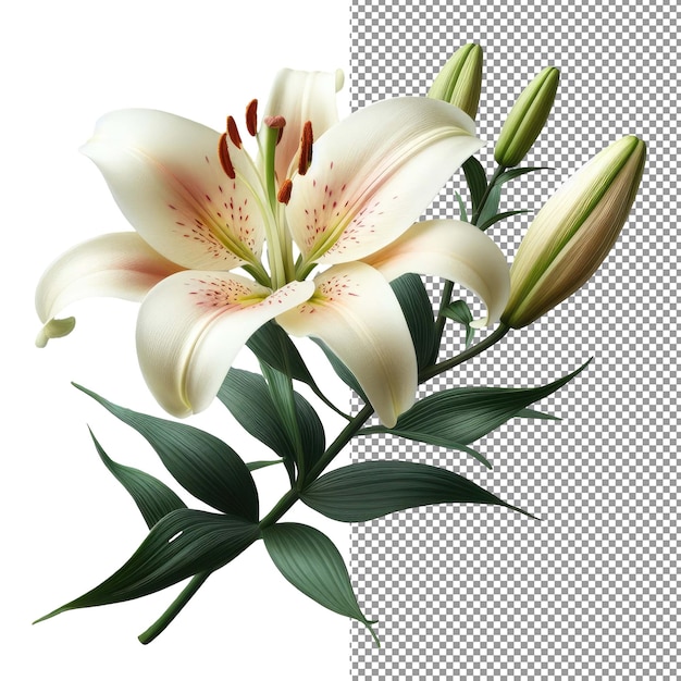 PSD elegancia floral explore la belleza de la fotografía realista de flores aisladas